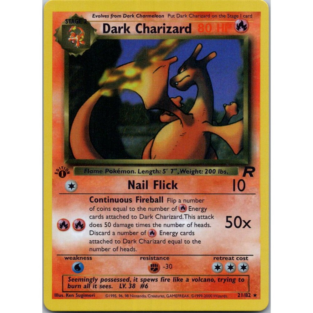 Dark Charizard  Rocket 1st Edition Non Holo "Reprinted"